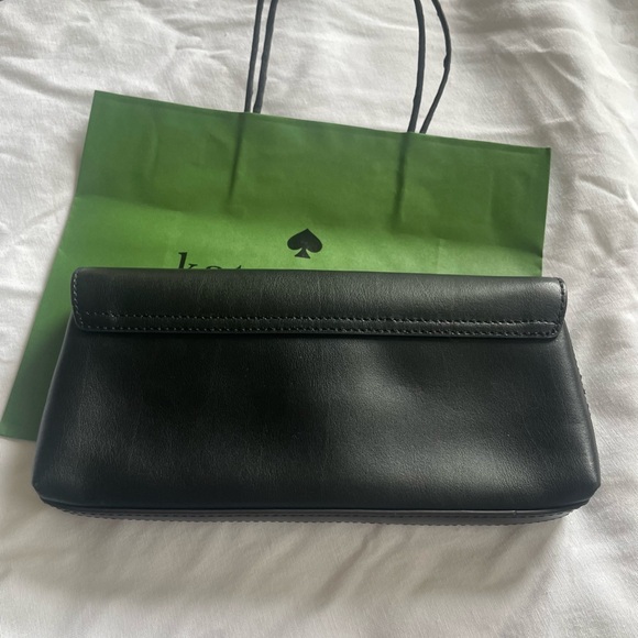 Kate Spade Black Clutch with Bow Accent - Picture 4 of 6
